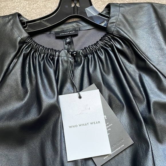 Never Worn! Who What Wear Faux Leather Dress - Picture 2 of 3